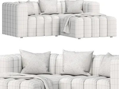 Langham 2 Piece Sectional Sofa Artesanos 3D model