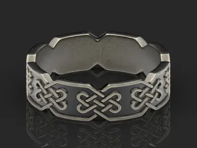 Celtic Knot Ring 3D Print Model 3D print model