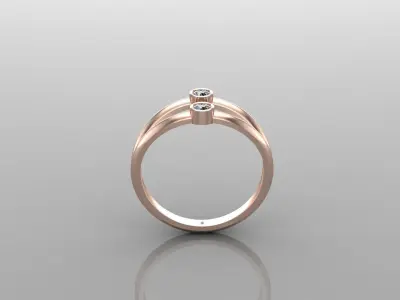 Solitaire Ring Version 1 R55 3D model