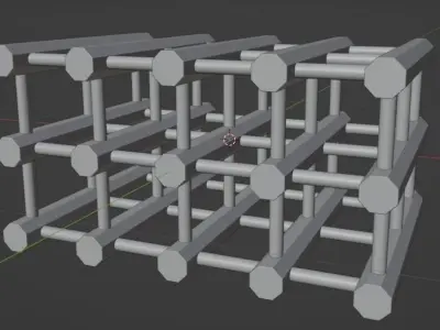 Empty wine rack Free low-poly 3D model