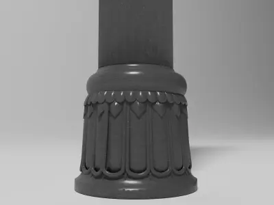 Persian Achaemenid Column Low-poly 3D model