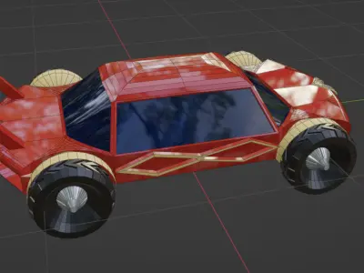 racing car game ready Low-poly 3D model