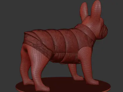 Mondog pet outfitters podo dog couture with panties 3D model