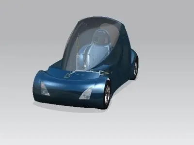 ARXE 1 futuristic electric car Free 3D model