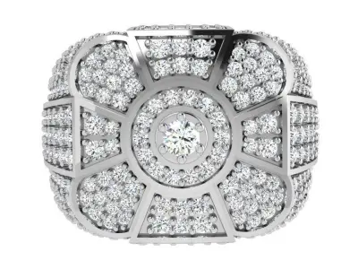 Diamond Square Ring 4054 3D print model