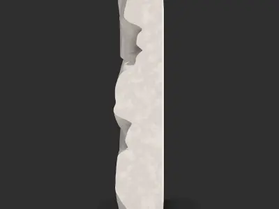 Layered Limestone Barrier Detailed Mesh 3D print model