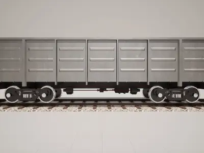 Animated game-ready Gondolacar Low-poly 3D model