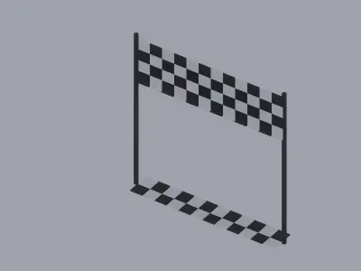 Finish Line Low-poly 3D model