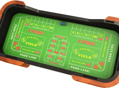 Craps Table 3D model