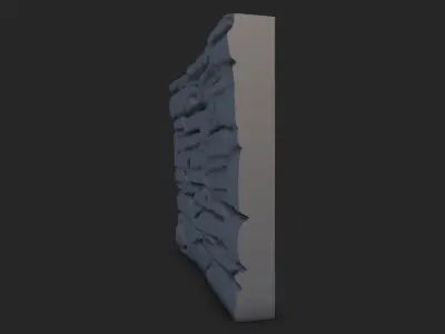Crumbly Rock Wall Architecture 3D model