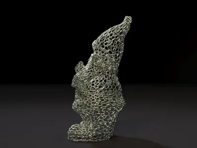 Gnome with a gun 3D print model