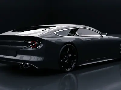 Generic Sports GT 2 Door Coupe Low-poly 3D model