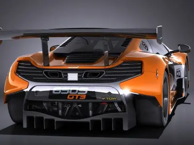 Mclaren 650S GT3 2017 VRAY 3D model
