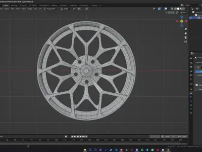 Hsr Wheel myth 01 Low-poly 3D model