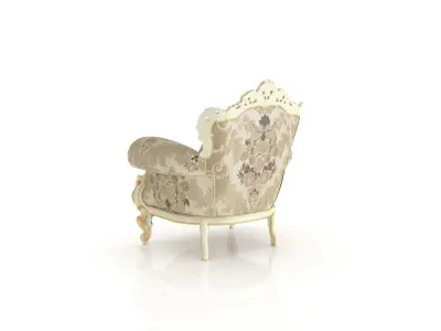 Baroque upholstered armchair by Modenese 3D model