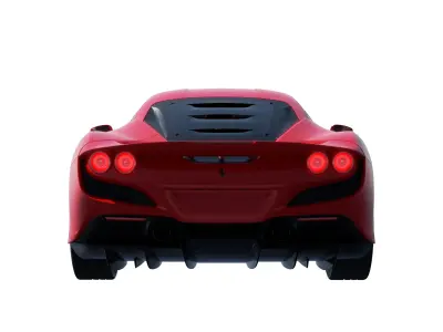 Car Rigged - Ferrari F8 3D model