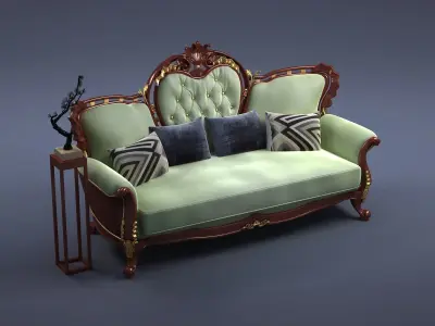 cabinet cabinet wardrobe sofa bed table bookshelve 3D model