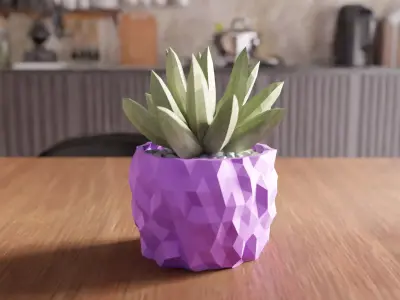 Asteroid Desk Planter - 039 3D print model