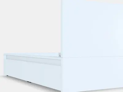 MALM Bed frame high w 2 storage boxes 33 Low-poly 3D model