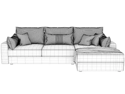Modern corner sofa 3D model