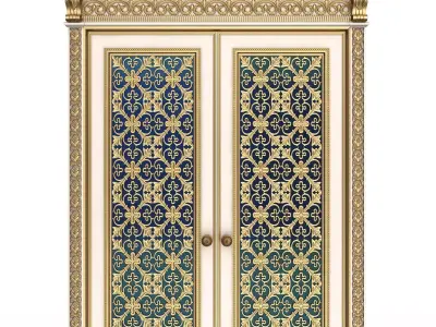 Carved Door Classic 01201 White Low-poly 3D model