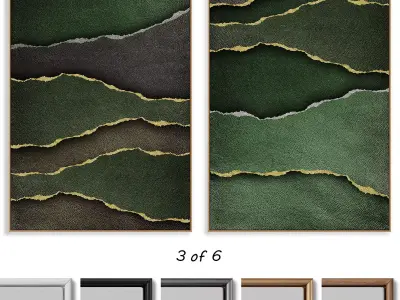 Abstract Painting Frame set 3D model purchase