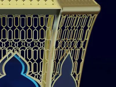 Arabic patterned lantern 3D model