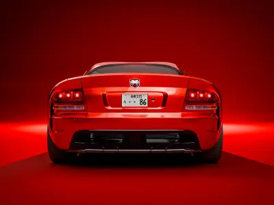 Dodge Viper SRT-10 Low-poly 3D model