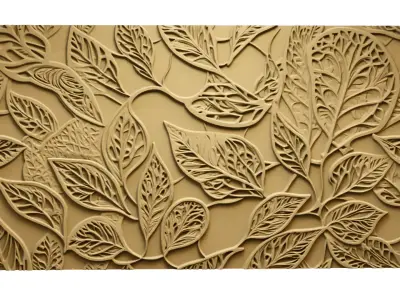  modern panel wall decor set relief stl mural CNC 276 3D model