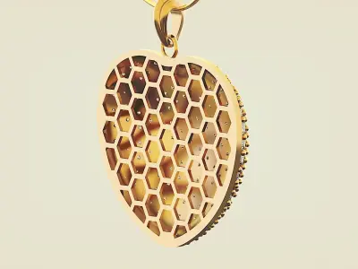 Heart of Gold Pendant Free 3D print model
