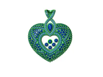 Heart Shape Happy Diamond Locket  3D print model