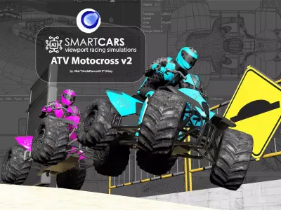 SMARTCARS AI ATV Motocross Simulations v2 3D model