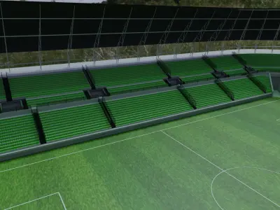 Football Stadium Low-poly 3D model 2