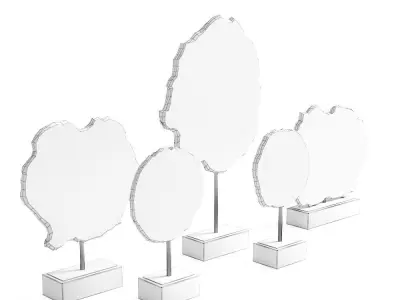 Decorative set of agate slices 3D model