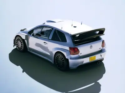 Volkswagen Polo R WRC 2015 Low-poly 3D model