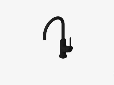 Sink Mixer - Luxury - Sleek Oval Low-poly 3D model