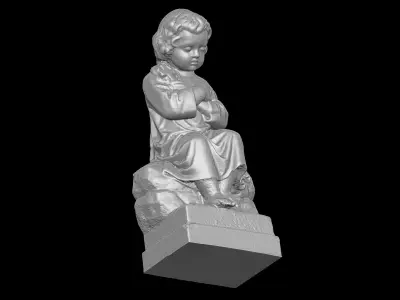 Old Funeral Sculpture Statue 3D print model purchase