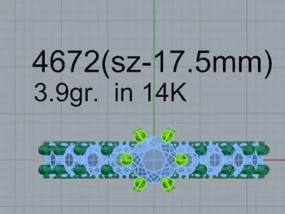Round Diamond Peg Setting Ring 4672 3D print model