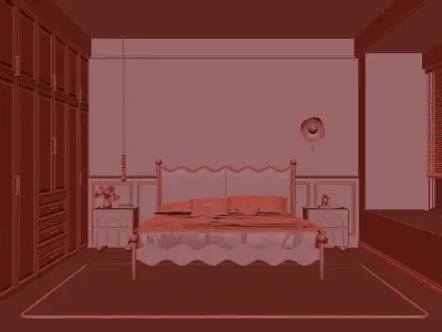  Bedroom interior 108 3D model