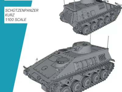 Schuetzenpanzer kurz Hotchkiss SPz 3D print model