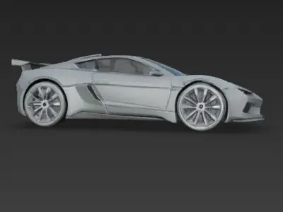 Modern Sports Car 3D Printable Sleek and Dynamic Car Model 3D print model