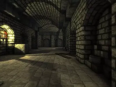 Dungeon Level Low-poly 3D model