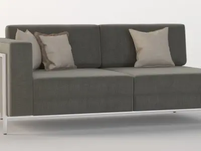 Davenport Corner Sectional Left or Right Sofa Module 3D model