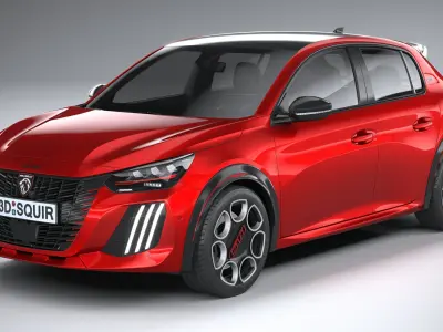 Peugeot E-208 GTI 2026 3D model
