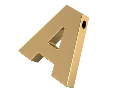 Pendant Letter A 3D print model