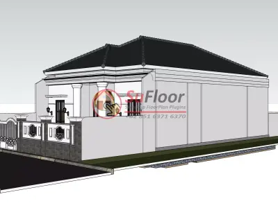 House 10x25m code 617 - Sketchup 3D model 3D model 3D model