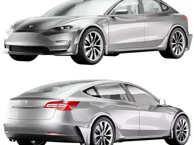 Tesla Model 3 racecar 3D model