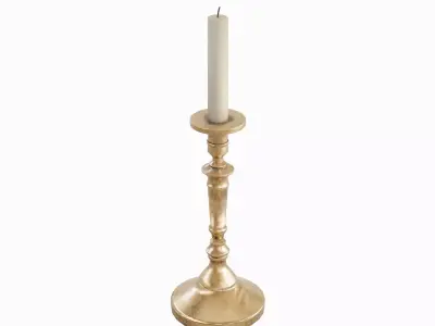 Vintage Candlestick 04 Low-poly 3D model