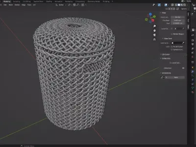 WICKER BASKET08 3D model