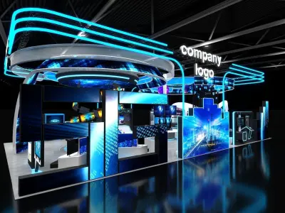 exhibition stand 20x12 model  3D model